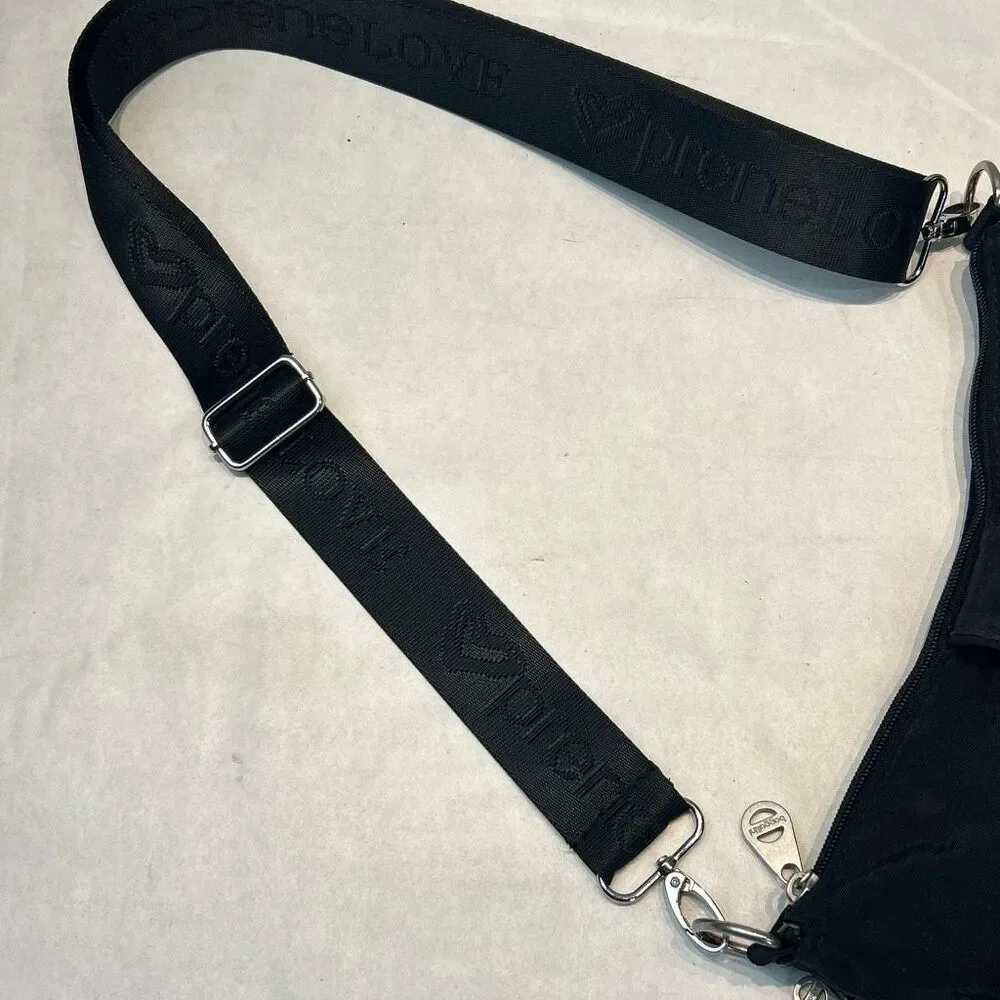 Baggallini Black Shoulder Bag Crossbody Purse Adjustable Strap